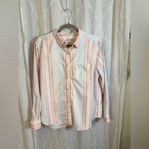 L.L. Bean Multicolor Striped Men's Shirt | Pastel Men’s Wear | Petite Small